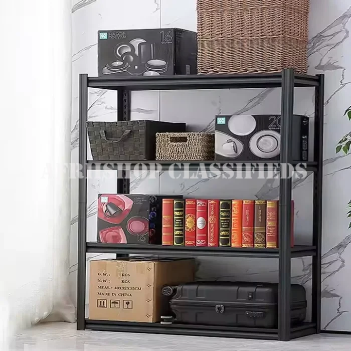 Book Sheif: 4-Tier Metallic Book Shelf