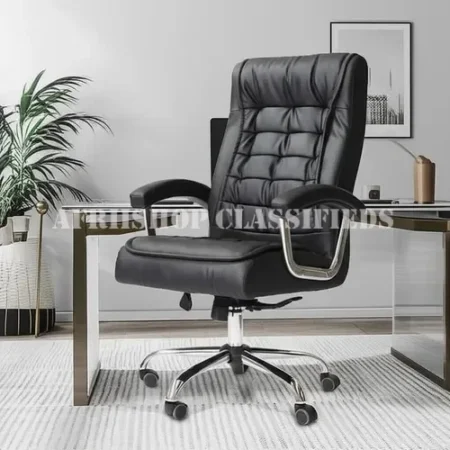 Office Chair;High-Back Executive Office Leather Seat