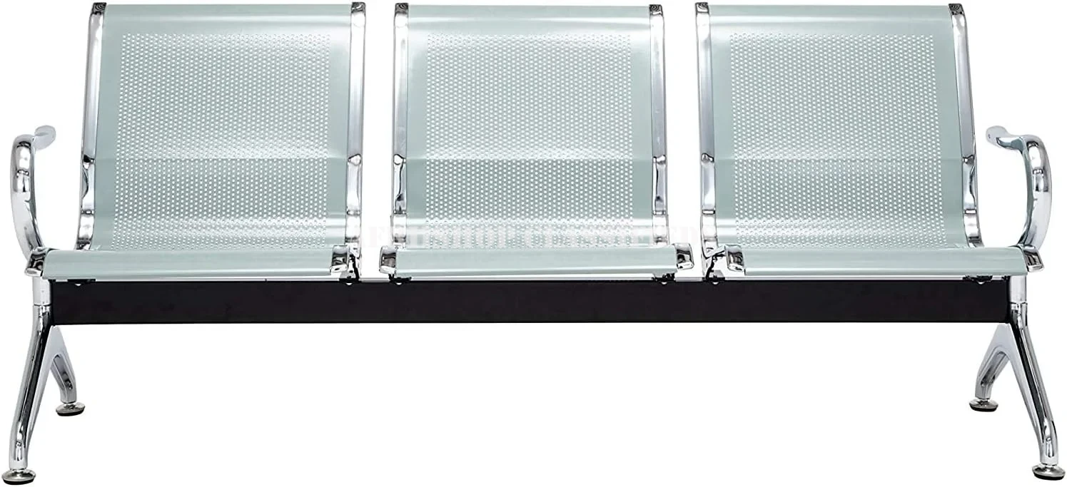 Office Reception Bench;3-Seat Waiting Chair Airport Bench