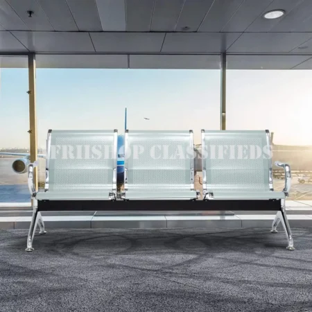 Office Reception Bench;3-Seat Waiting Chair Airport Bench