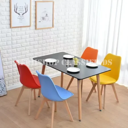 Home Chairs; Dining Plastic Chairs with Cushion