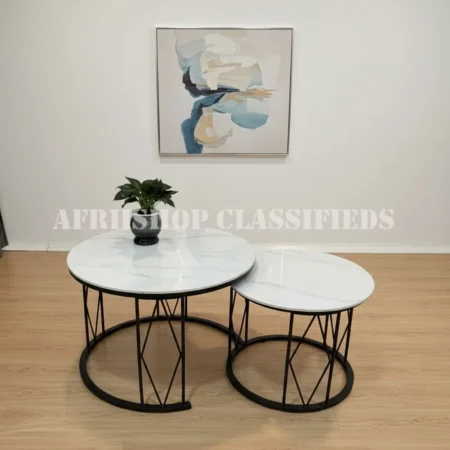 Coffee Tables: Marble-Top Modern Coffee Table