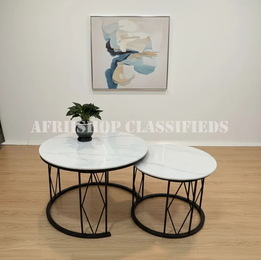 Coffee Tables: Marble-Top Modern Coffee Table