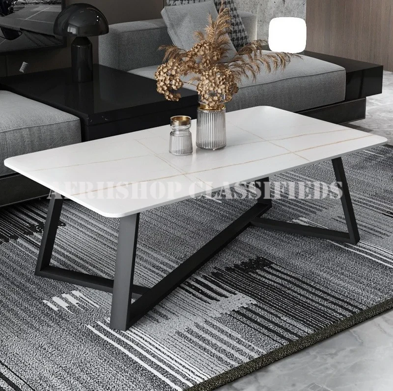 Coffee Tables: Modern Marble-Top Coffee Table