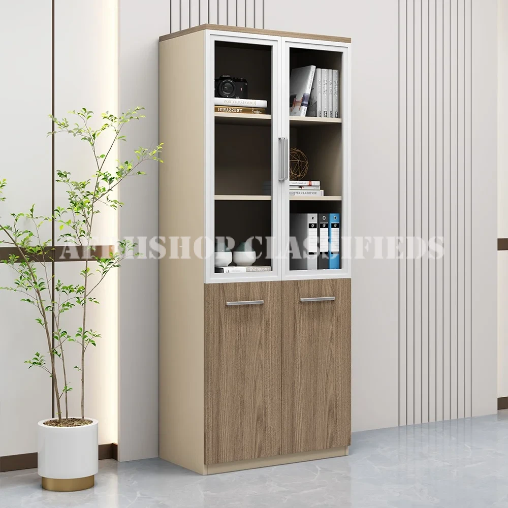Filing Cabinet; 2 Door Wooden Office Filing Cabinet