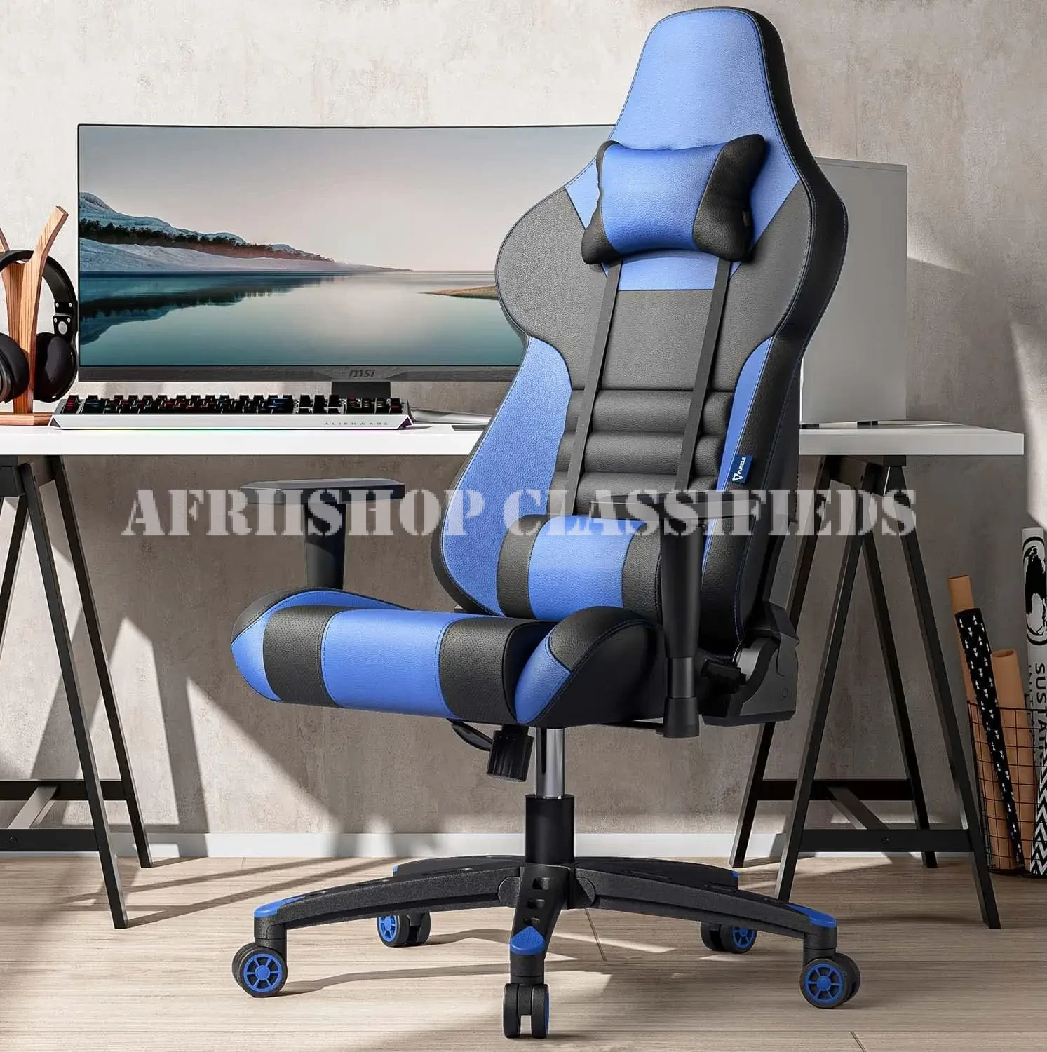 Gaming Chairs; Contemporary High-Back Office Gaming Chair
