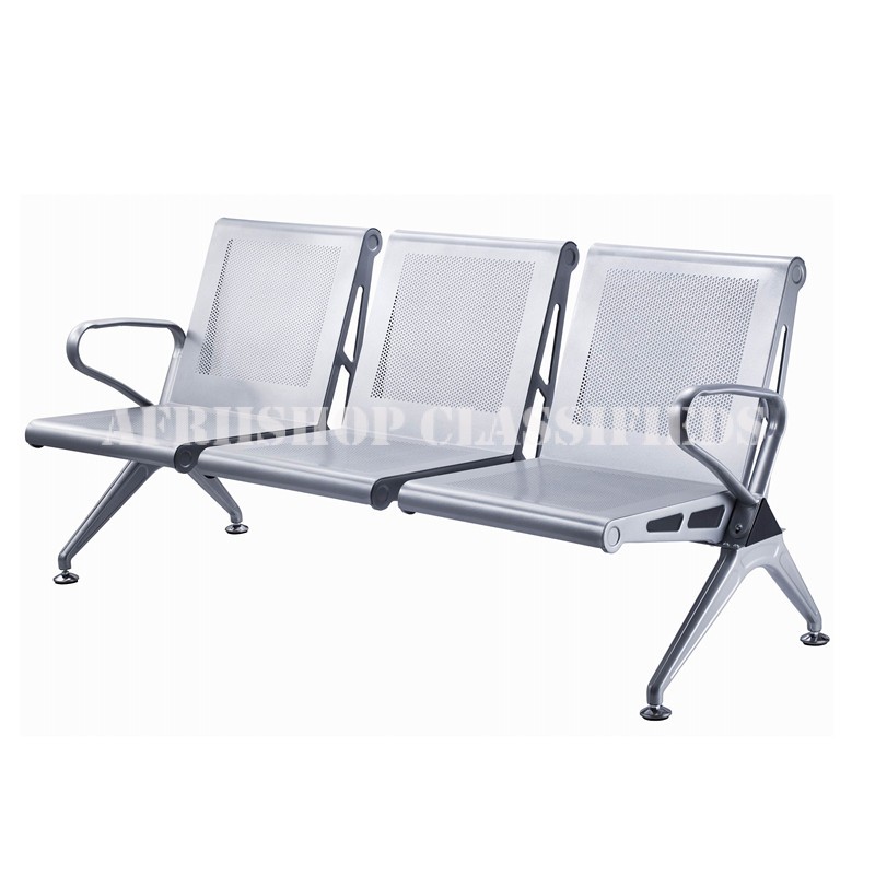 Office Bench: 3 Seater Steel Office Bench