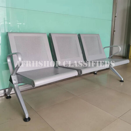 Office Bench: 3 Seater Steel Office Bench