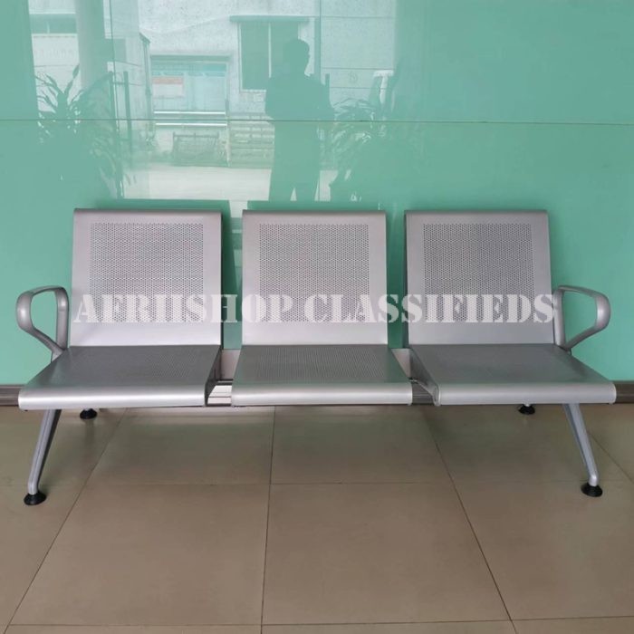 Office Bench: 3 Seater Steel Office Bench