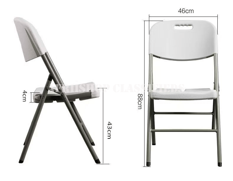 Plastic Chairs:Patio Foldable Stackable Plastic Chair