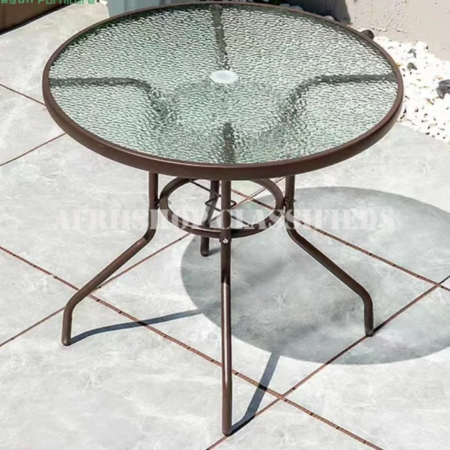 Round Glass Top Dining Table – Modern Elegant Space Saving Design