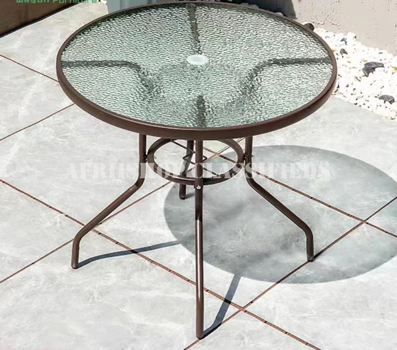 Round Glass Top Dining Table – Modern Elegant Space Saving Design