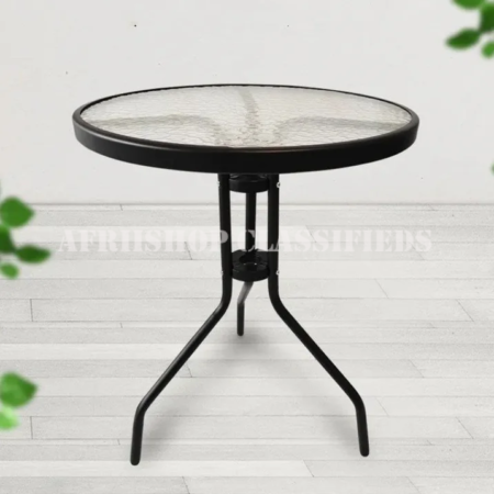Round Glass Top Dining Table – Modern Elegant Space Saving Design