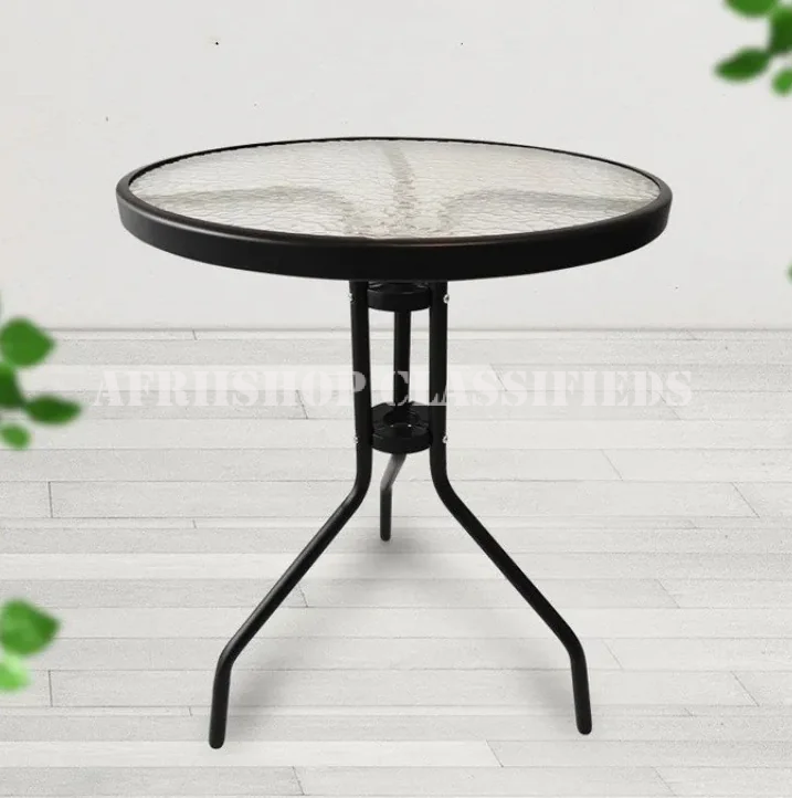 Round Glass Top Dining Table – Modern Elegant Space Saving Design