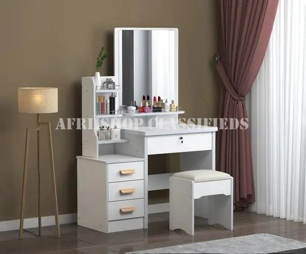 Sliding Mirror Dressing Table – Modern Space-Saving Vanity