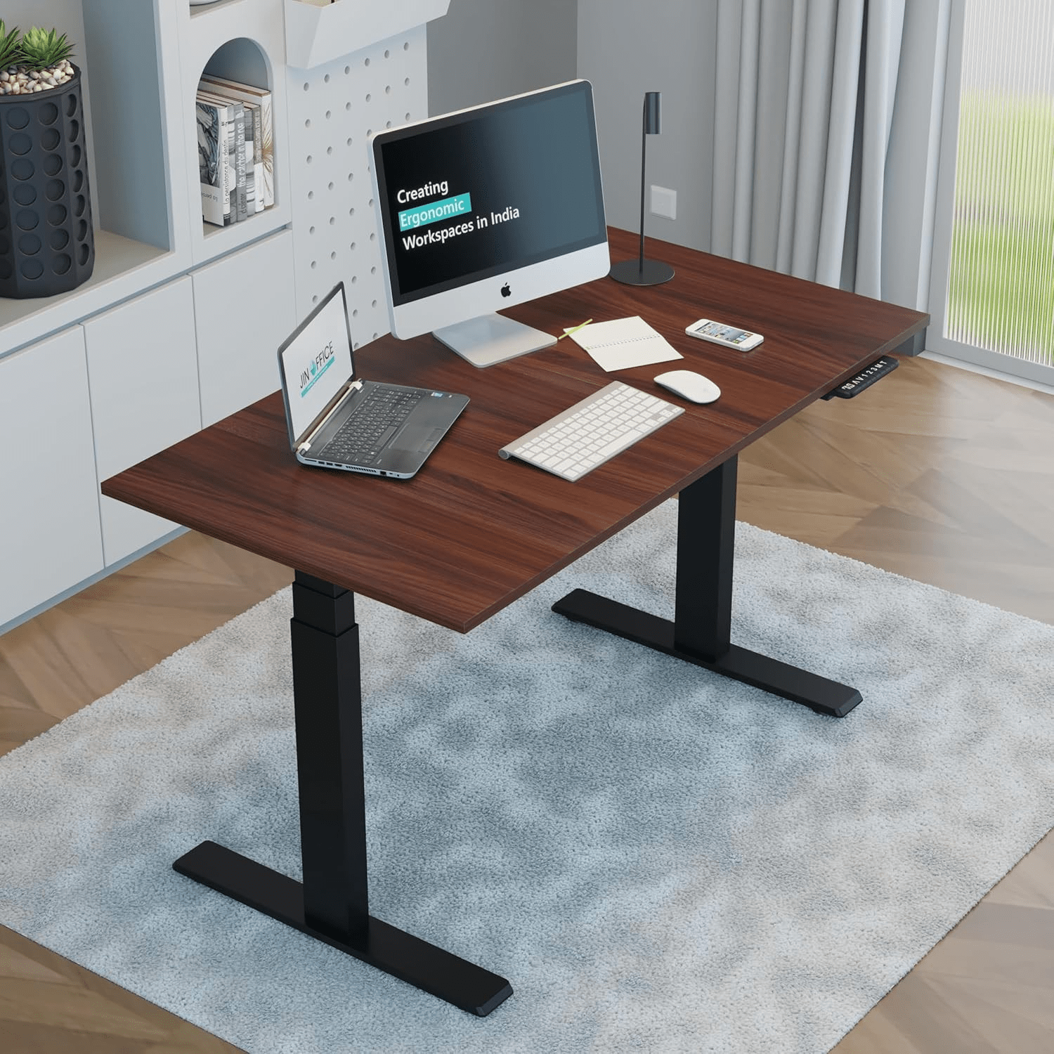 Electric Desk Height Adjustable Sit Stand Workstation Office Table