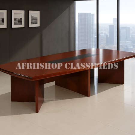 Office Table : 2.4M Executive Mahogany Finish Office boardroom meeting Table