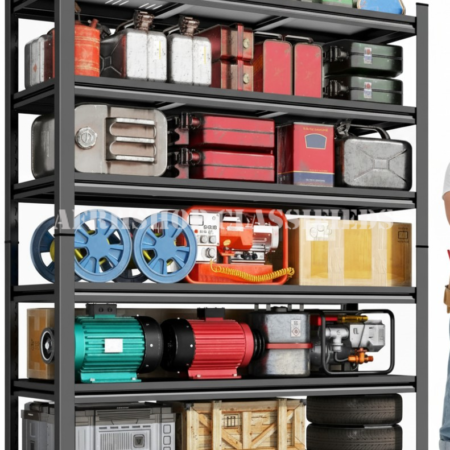 Office Bookshelf: Black 5 Tier Office Bookshelf