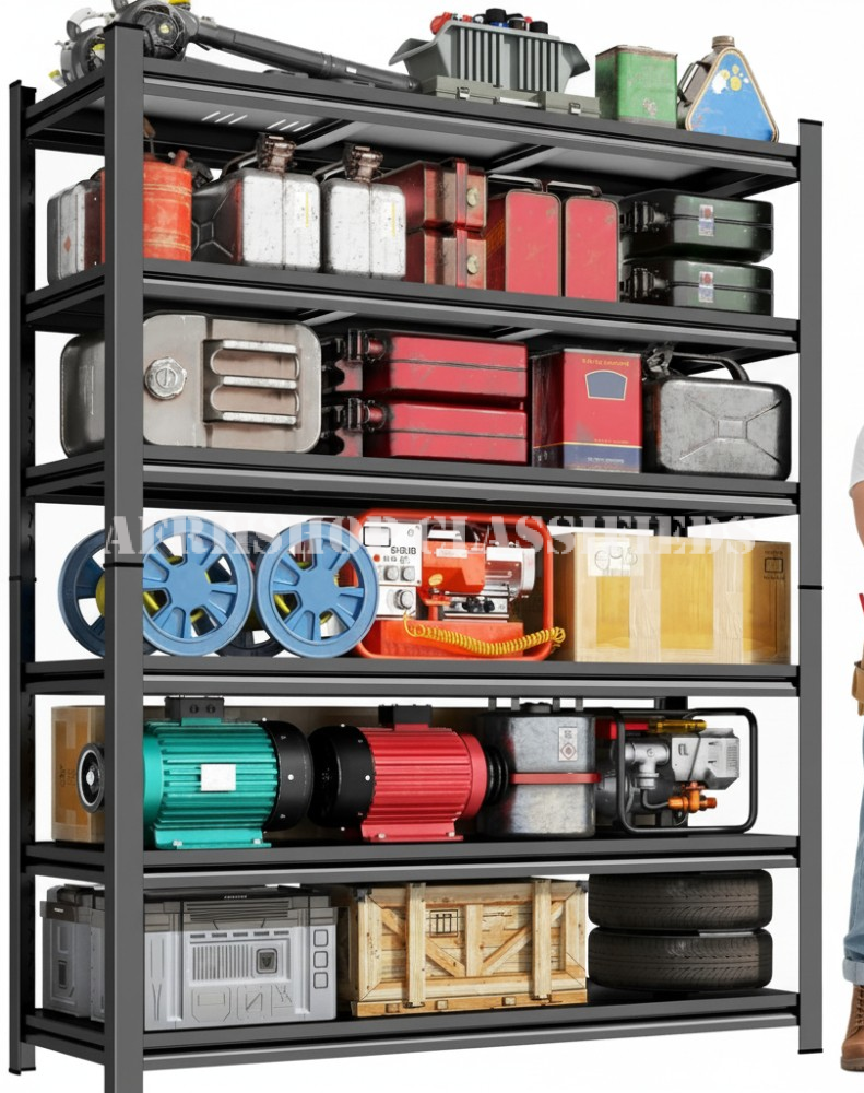 Office Bookshelf: Black 5 Tier Office Bookshelf