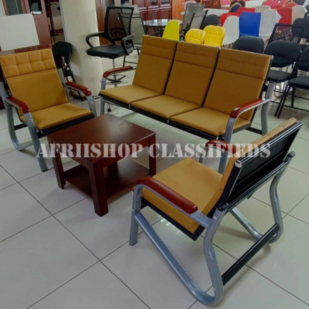 Office Sofa; Leather 5 Seater Meeting Office Sofa