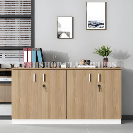 Office Credenza : 4-Door Office Storage Credenza