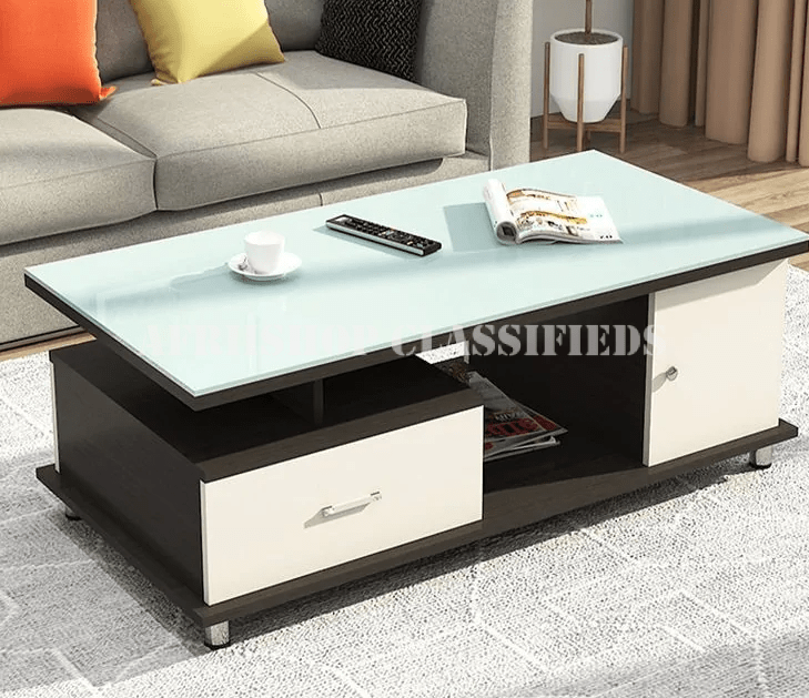 Home Furniture ; 1.2 Meters Wooden Center Table With Shelf