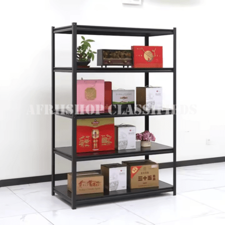 Office Bookshelf: 5 Tier Black Office Bookshelf