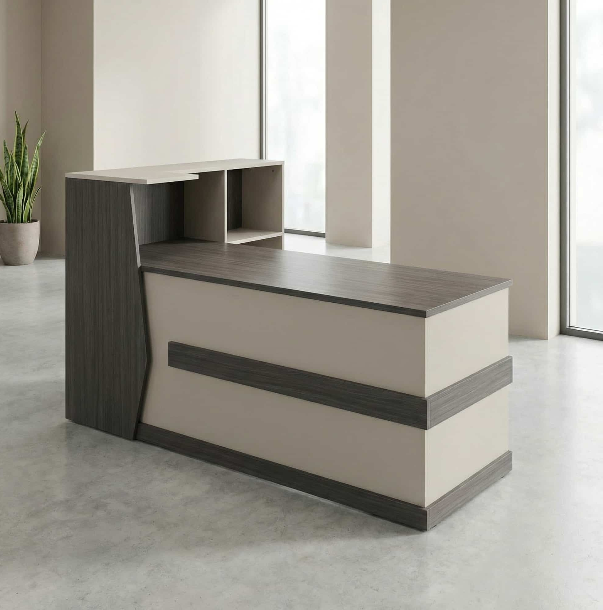 Reception Desk; 180cm Wooden Office Reception Desk