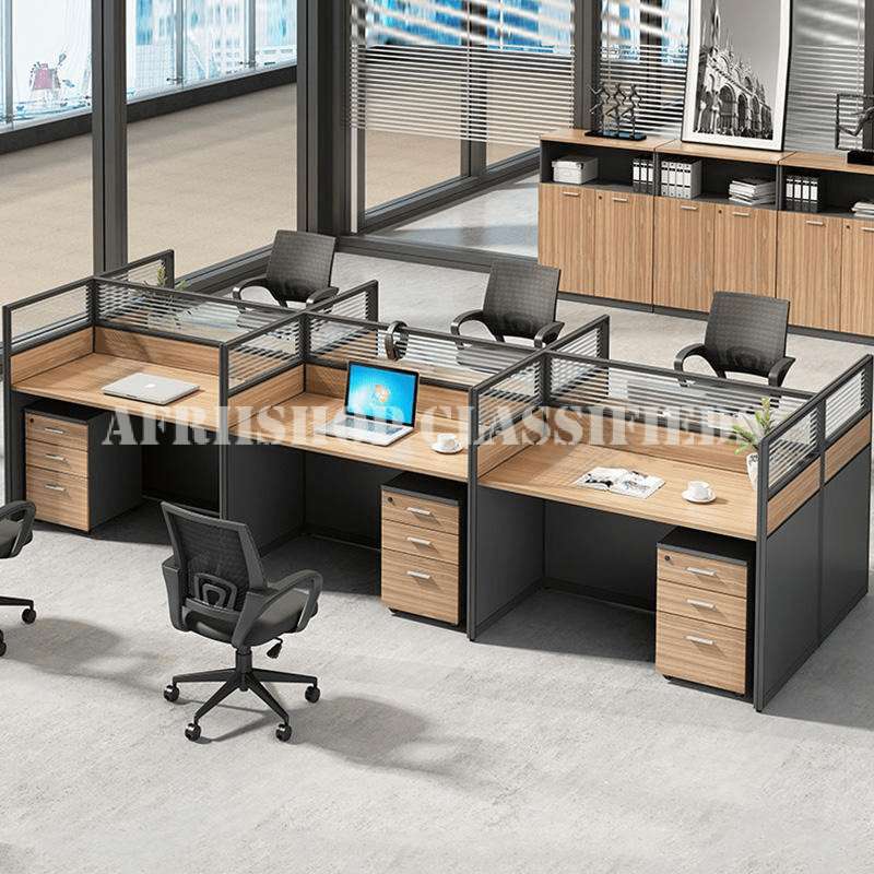 Office Workstation : 6-Way Collaborative Office Workstation