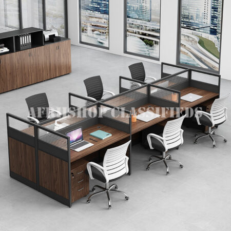 Office Workstation : 6-Way Collaborative Office Workstation