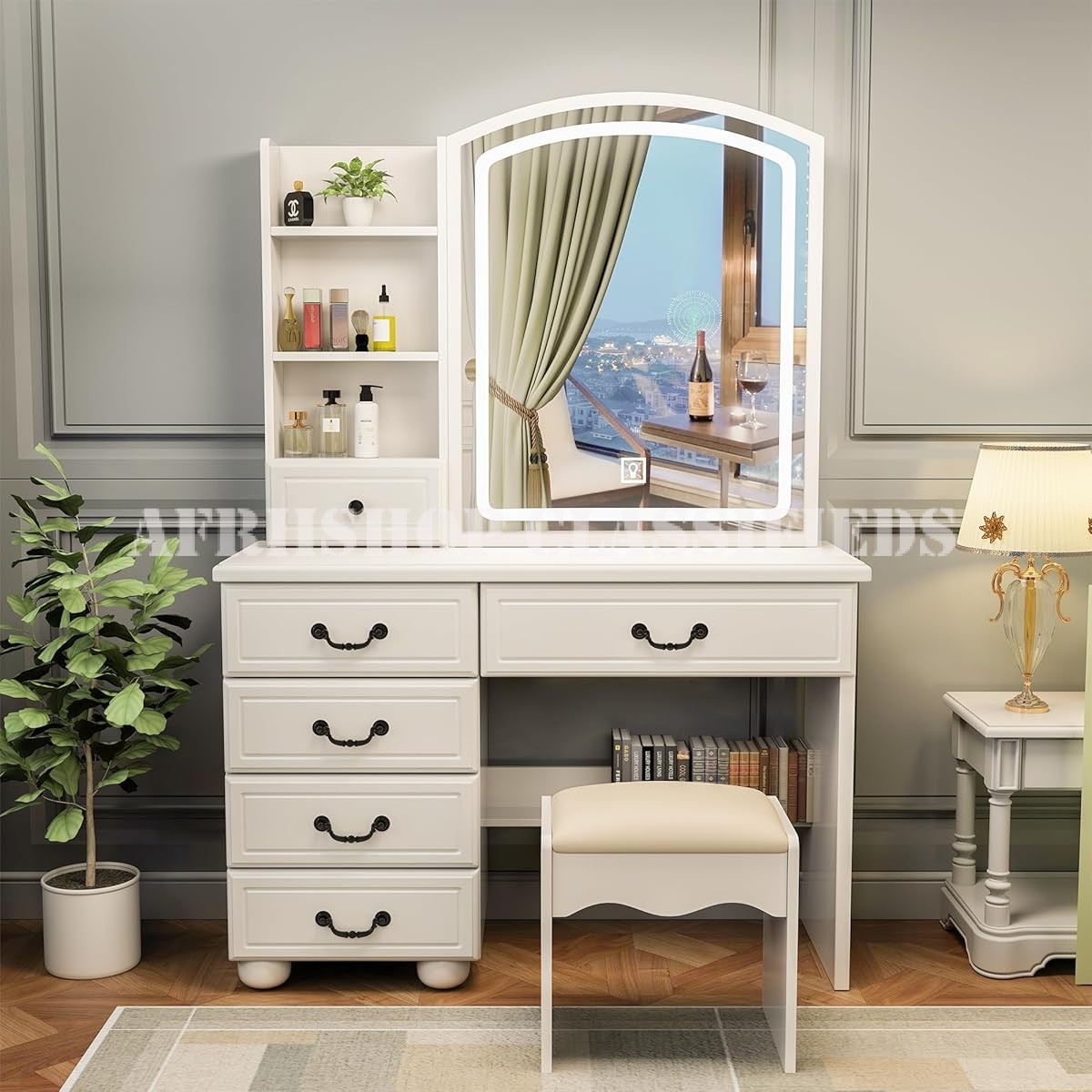 Dressing Table : White Dressing Table With Mirror