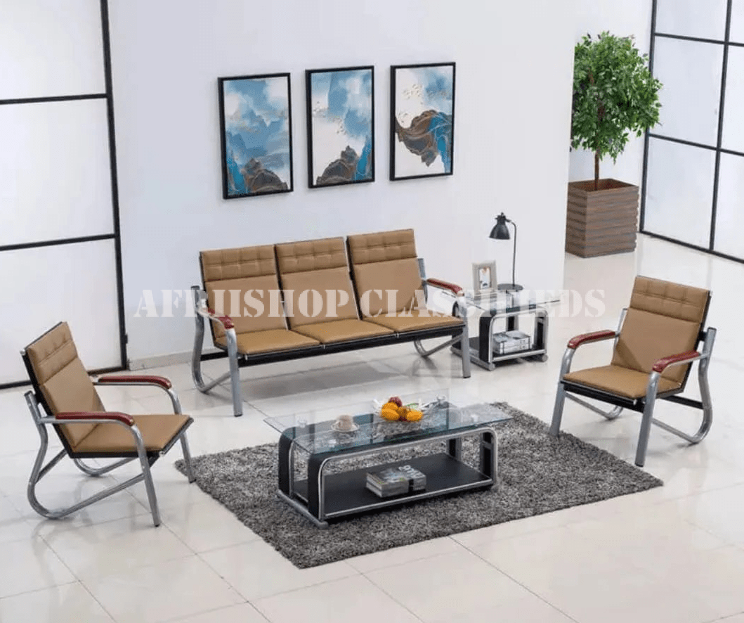 Office Bench : Waiting Office Sofa Bench 5-Seater