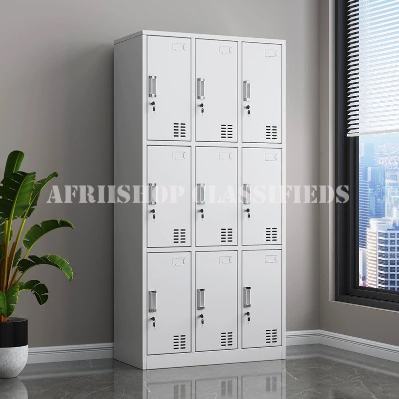 Office Cabinet : 9-Door office Steel Storage Cabinet