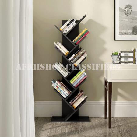 Bookshelf; 9 Tier Tree Book Shelf