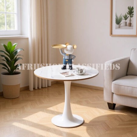 Home Table; Modern Round Marble Dining Table
