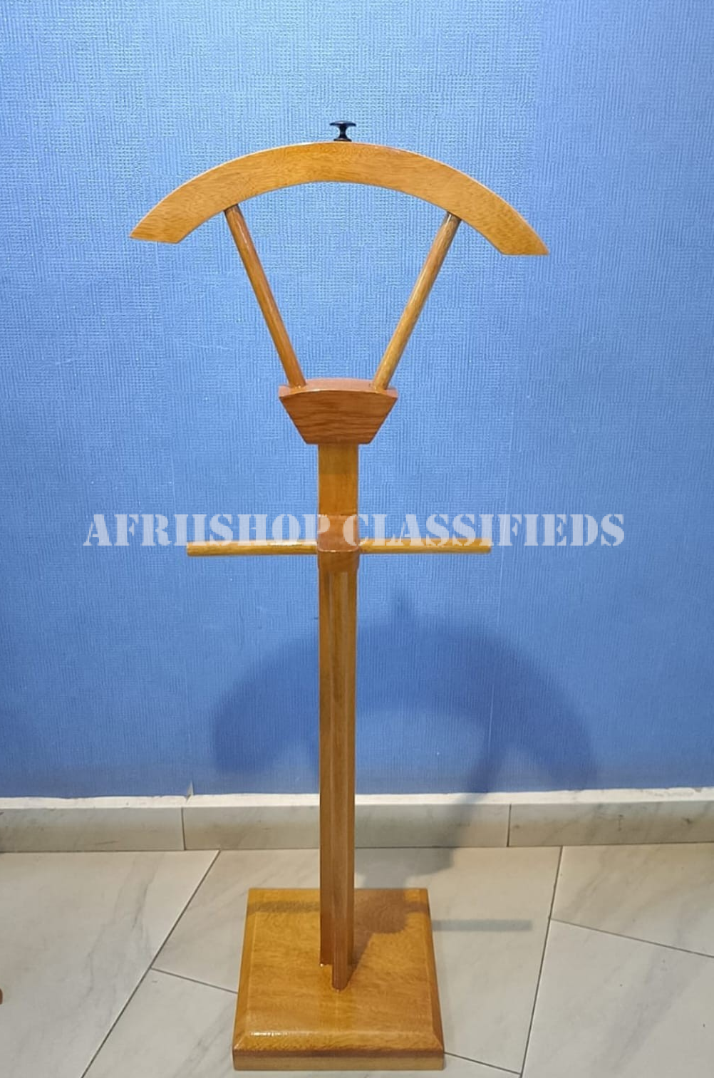 Coat Hanger; Executive Mahogany Coat Hanger