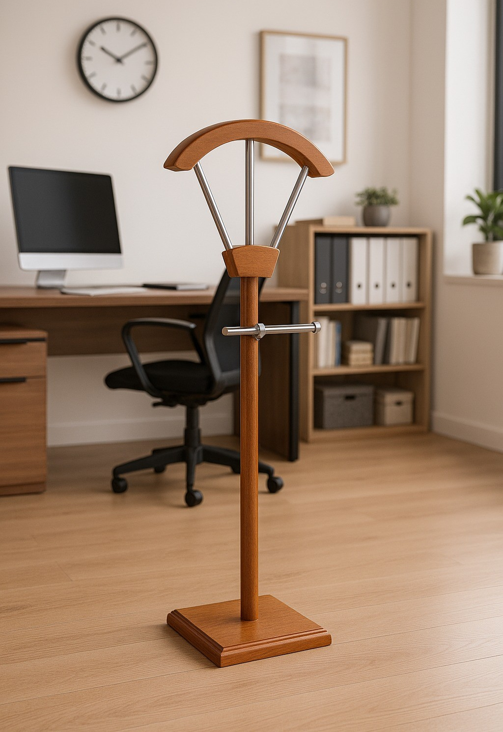 Coat Hanger; Executive Mahogany Coat Hanger