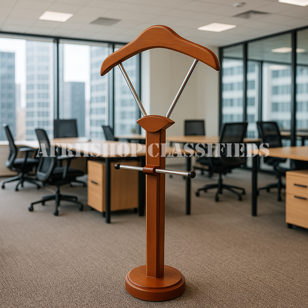 Coat Hanger; Executive Mahogany Coat Hanger