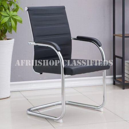 Office Chair: Chrome Black Office Chair