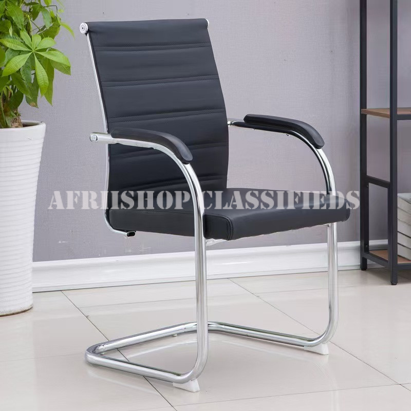 Office Chair: Chrome Black Office Chair