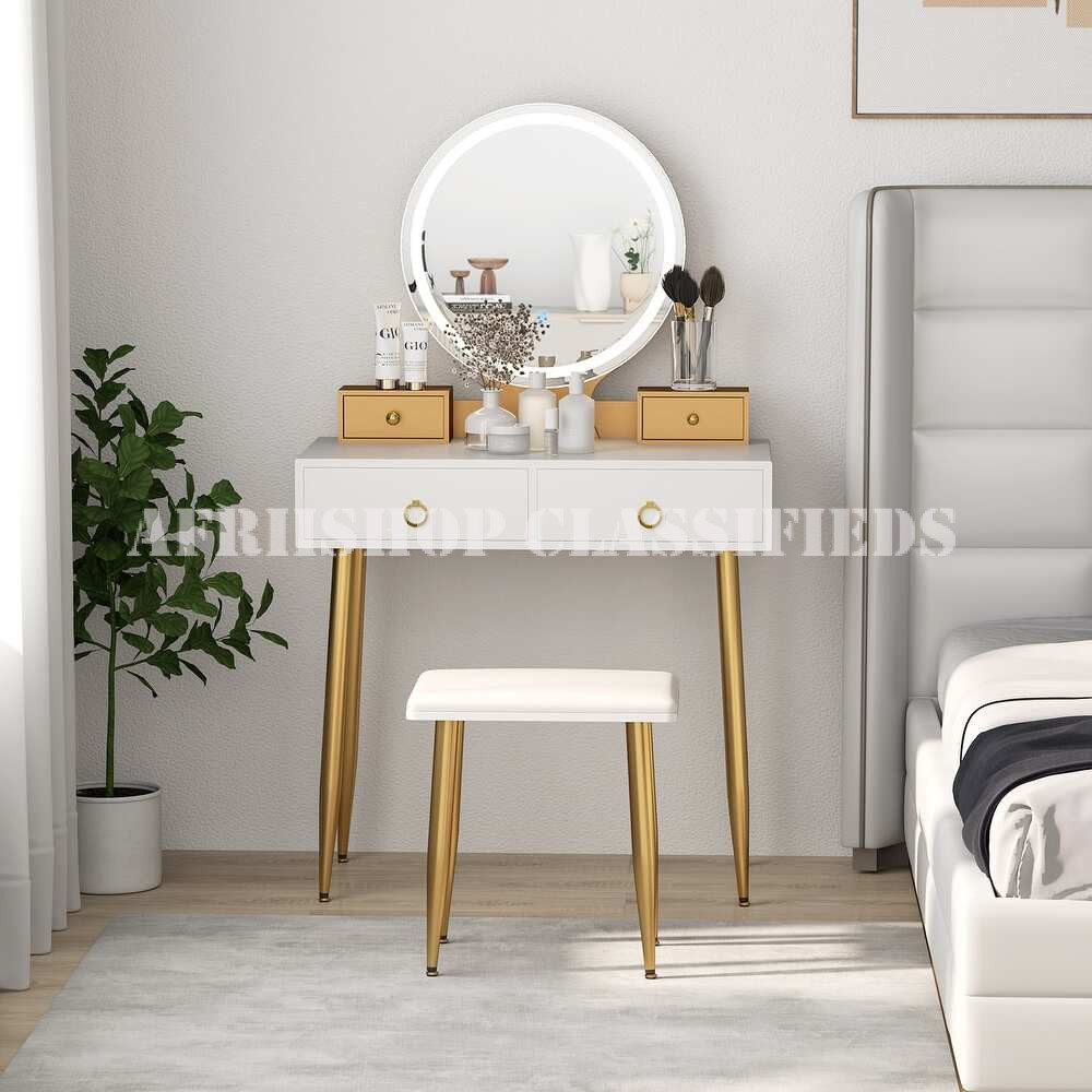 Dressing Table : White Dressing Table With Mirror