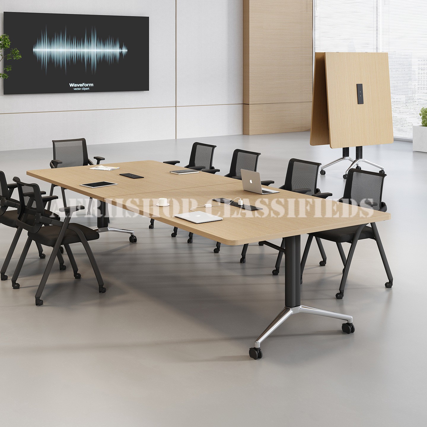 Boardroom Table; Mobile Folding Boardroom Table