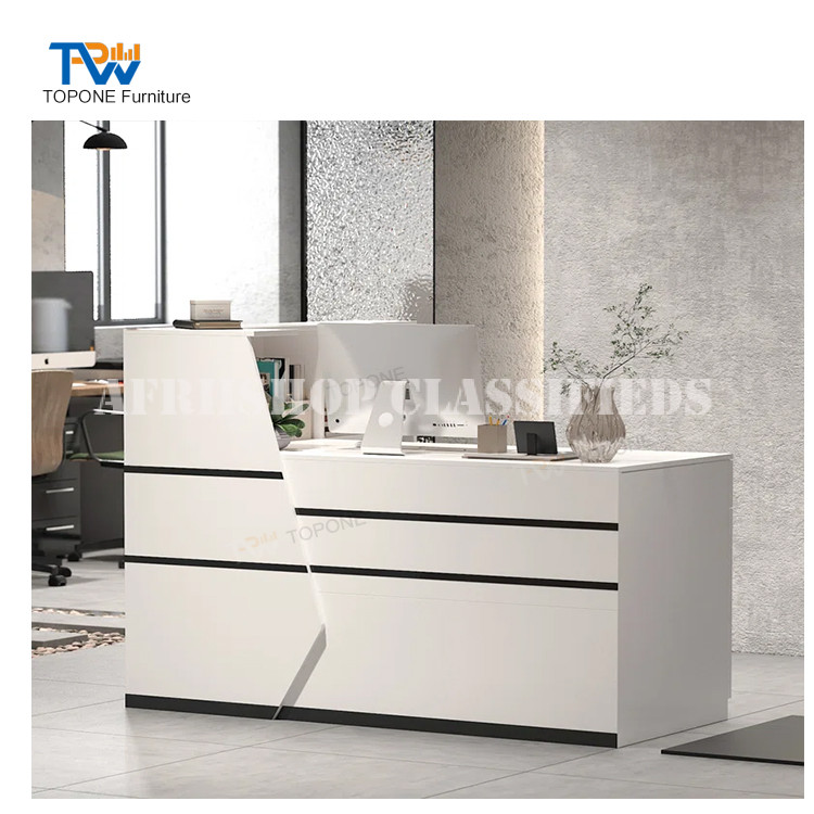 Reception Table : White Reception 1.8 Meter Office Table