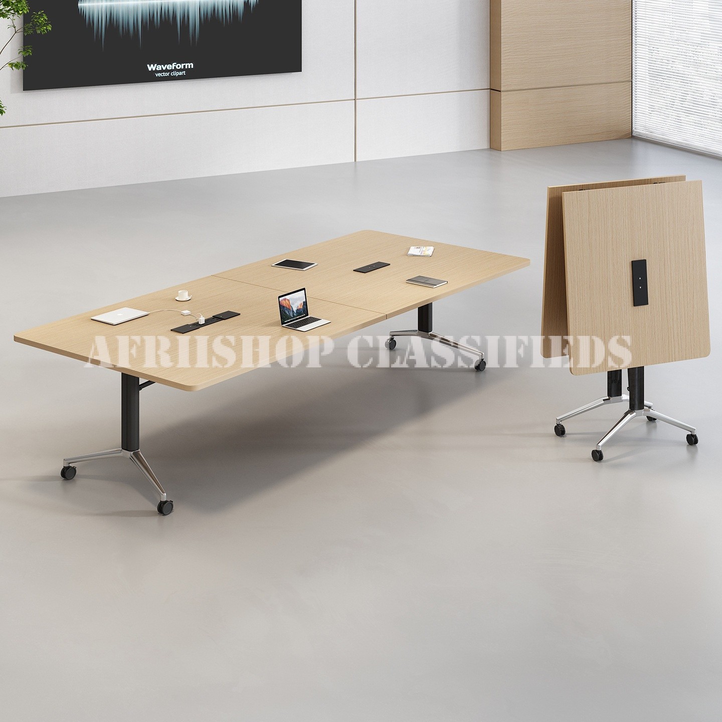 Boardroom Table; Mobile Folding Boardroom Table