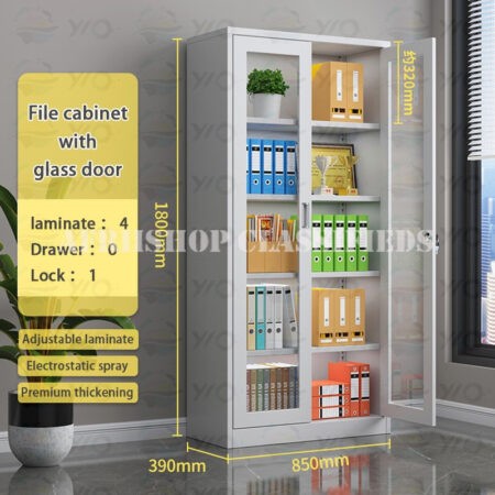 Office Cabinet; 2 door metallic filing cabinet