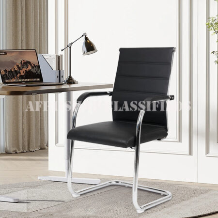 Office Chair: Chrome Black Office Chair