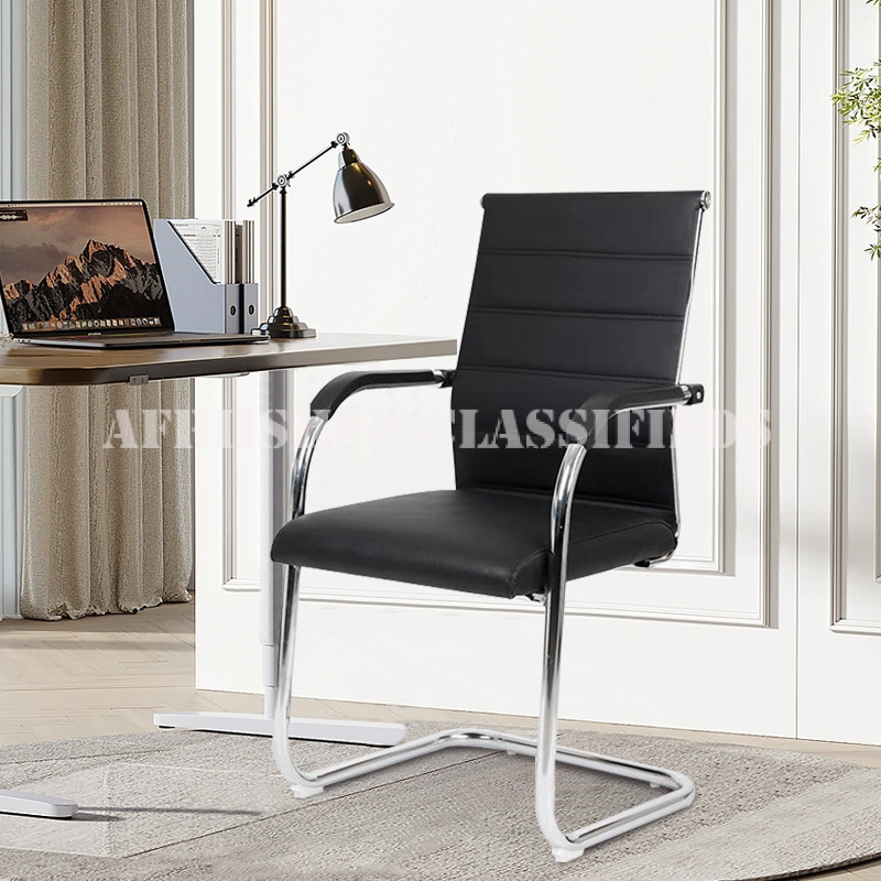 Office Chair: Chrome Black Office Chair