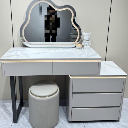 Dressing Table : White Dressing Table With Led Mirror