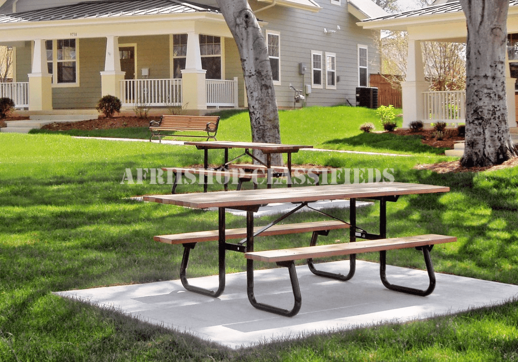 Outdoor Table: Steel Picnic Outdoor Table