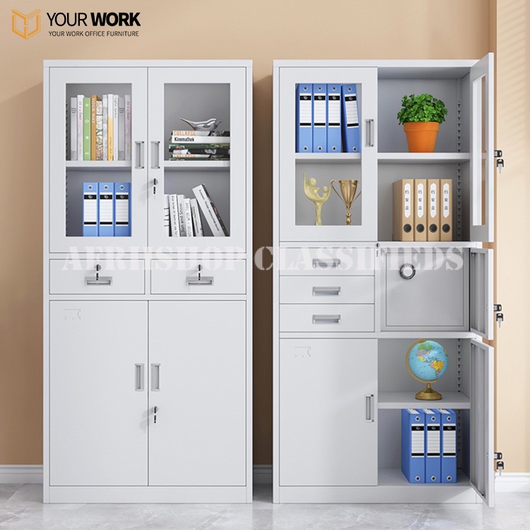 Office Cabinet: 2 Door White Office Cabinet For Storage